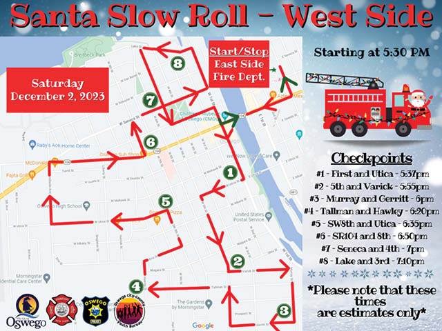 santa slow roll west side oswego 12.2.2023