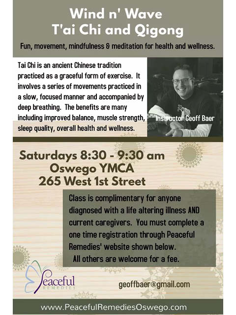 tai chi qigong oswego ymca saturdays dec 2023 april 2024
