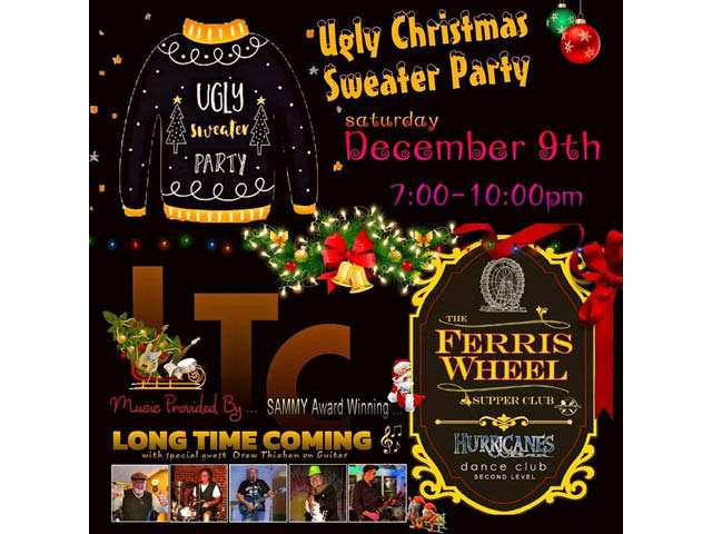 ugly christmas sweater party ferris wheel 12.9.2023