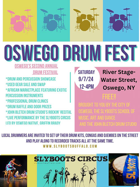 2nd oswego drum fest river stage water st 9.7.2024