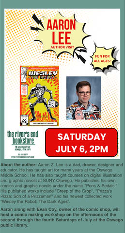 aaron lee author visit rivers end bookstore 7.6.2024