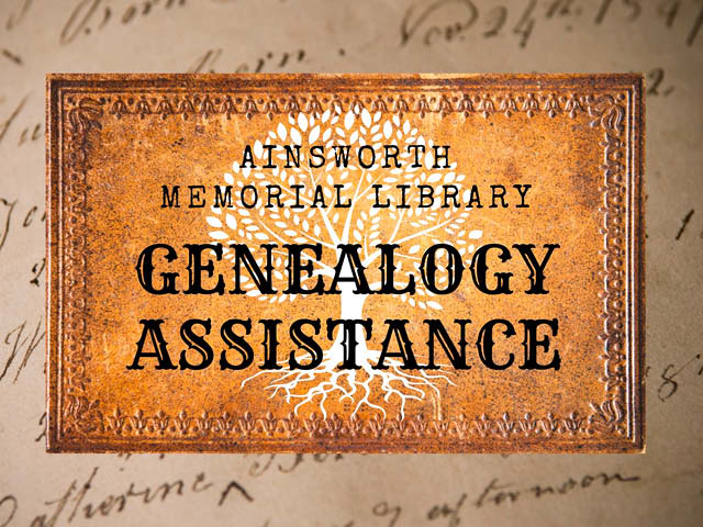 ainsworth library genealogy assistance thursdays sandy creek 2024