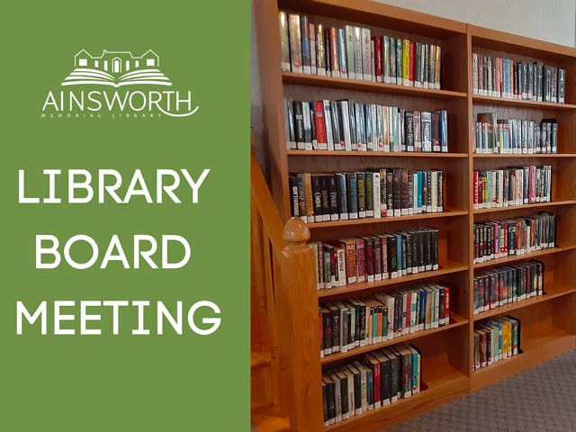 ainsworth library sandy creek board trustees meeting 1.9.2024