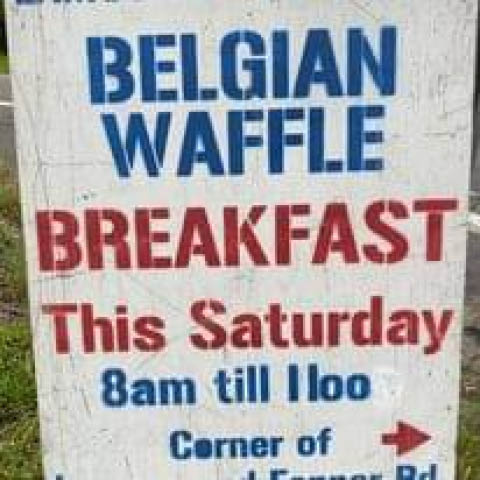 belgian waffle breakfast lamson grange 9.14.2024