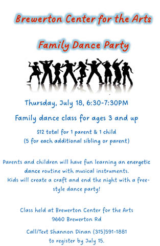 brewerton center arts family dance class 7.18.2024