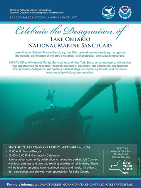 celebrate lake ontario national marine sanctuary 9.6.2024