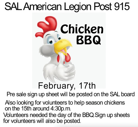 central square american riders legion post 915 chicken bbq 2.17.2024