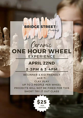ceramic wheel experience bridge st makers pulaski 4.22.2024