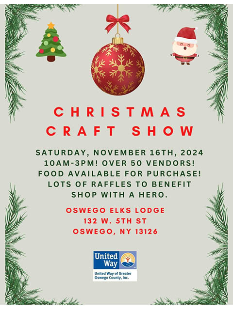 christmas craft show oswego elks 11.16.2024