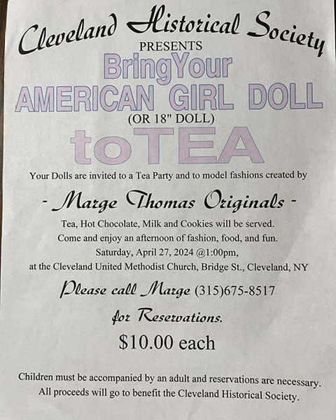 cleveland bring american girl doll to tea 4.27.2024