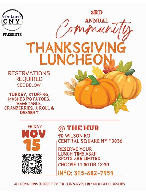 community thanksgiving luncheon the hub central square 11.15.2024