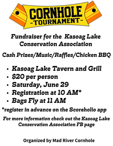 cornhole tournament kasoag lake altmar 6.29.2024