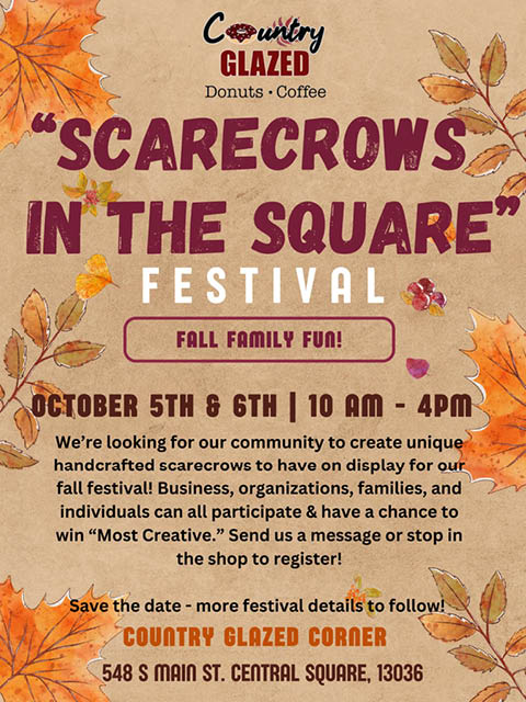 country glazed scarecrows in the square festival 10.5 6.2024