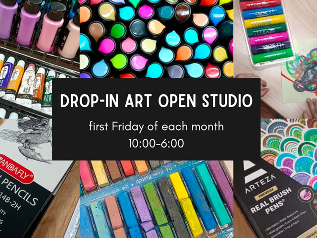 drop in art studio pulaski ainsworth library first friday month 2024