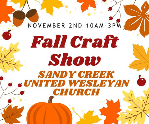 fall craft show sandy creek united wesleyan church 11.2.2024