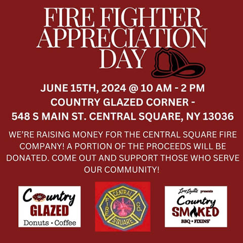 firefighter appreciation day central square country glazed corner 6.15.2024