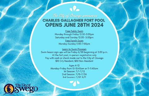 fort ontario pool opening day oswego 6.28.2024