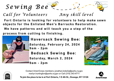 fort ontario sewing bee 2.24.2024 3.2.2024