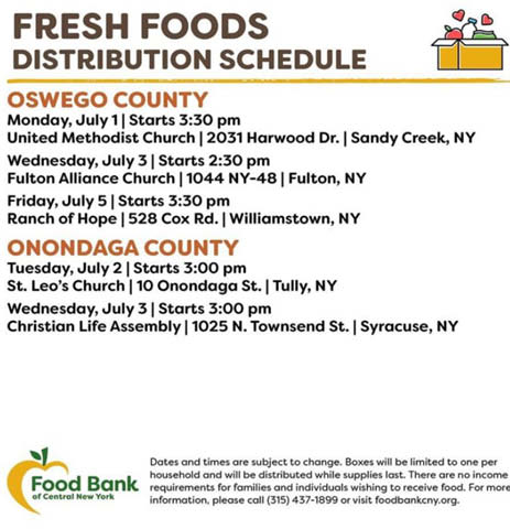 fresh food distribution july 5 2024