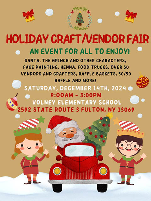 holiday craft vendor fair volney elementary 12.14.2024
