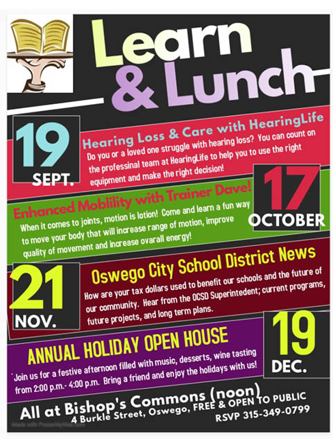 learn lunch bishops commons fall 2024