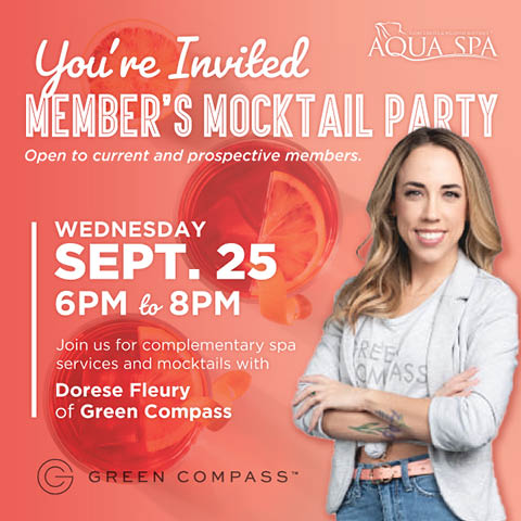 members mocktail party aqua spa 9.25.2024