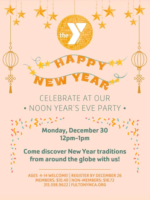 noon years eve party fulton ymca 12.30.2024