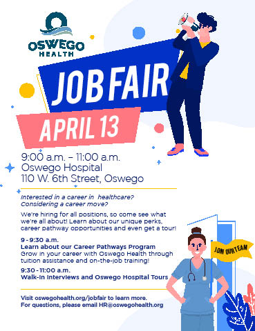 oswego health job fair 4.13.2024