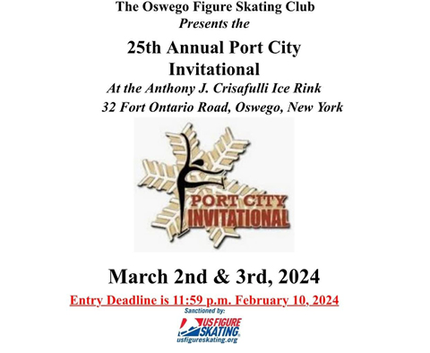 port city skating invitational fort ontario rink 3.2 3.2024
