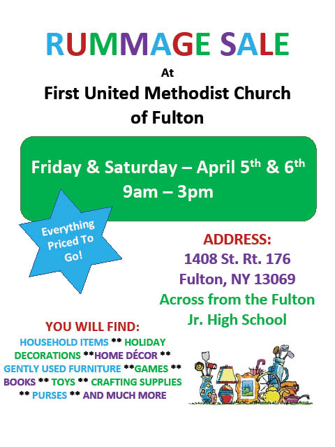 rummage sale fulton fumc 4.5 6.2024