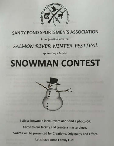sandy pond sportsmen snowman contest salmon river winter festival 1.19 22.2024