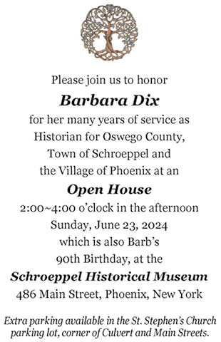 schroeppel barb dix honoring open house 6.23.2024