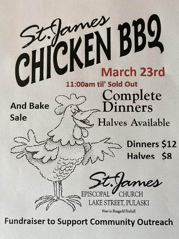 st james chicken bbq fundraiser 3.23.2024