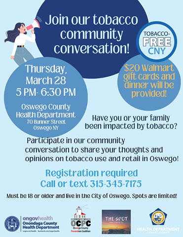 tobacco community conversation oswego 3.28.2024