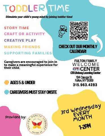 toddler time fulton family welcome center 3rd wednesdays 2024