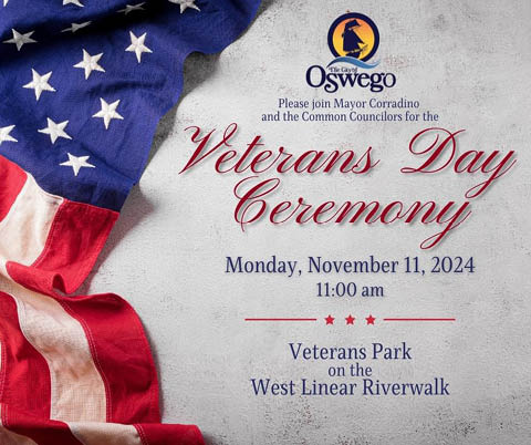 veterans day ceremony oswego west linear riverwalk 11.11.2024