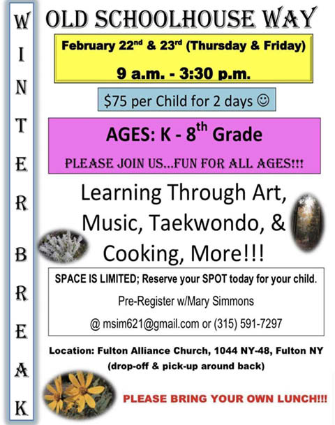 winter break old schoolhouse way fulton alliance february 22 23 2024