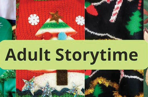adult storytime ugly sweater party fpl 12.18.2025