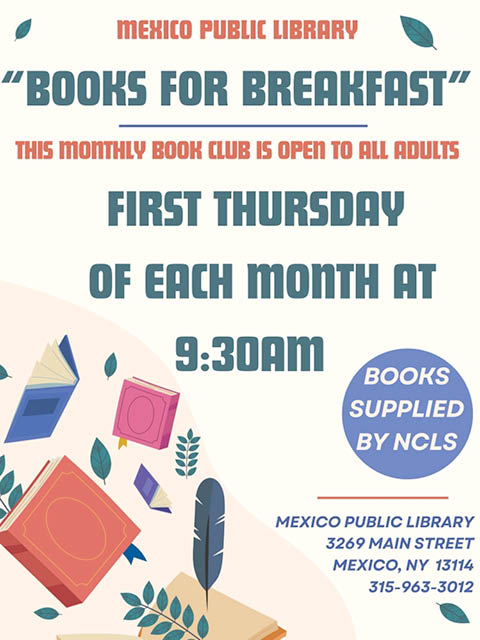 books for breakfast book club mexico public library 1st thursdays 2025