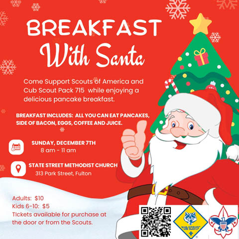 breakfast with santa cub scouts fulton state street church 12.7.2025