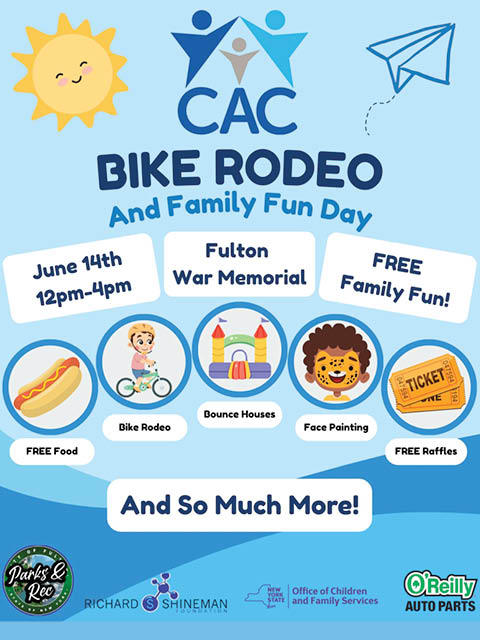 cac bike rodeo family event fulton war memorial 6.14.2025