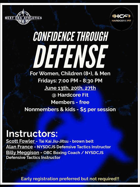 confidence thru self defense classes hardcore fit fulton summer 2025