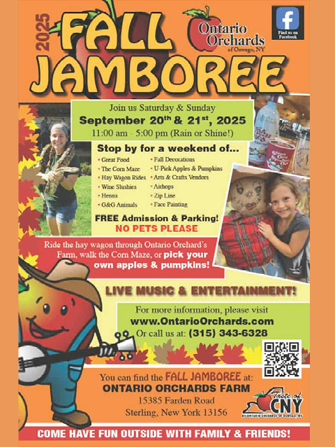 fall jamboree poster ontario orchards 9.20 21.2025