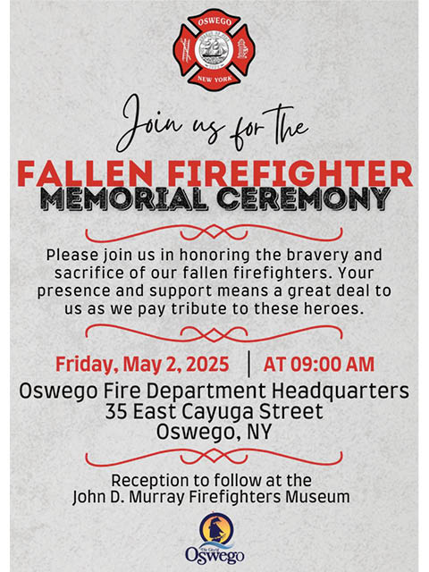 fallen firefighter ceremony oswego fire dept 5.2.2025