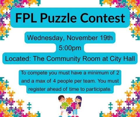 fpl puzzle contest community room fulton municipal building 11.19.2025