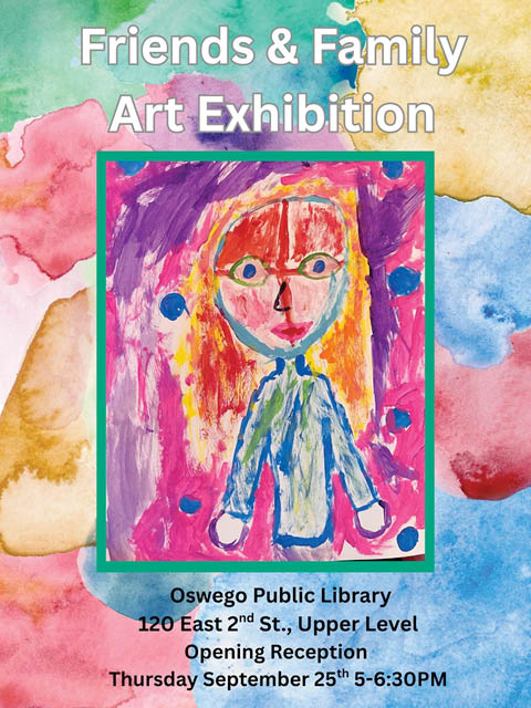 friends family art exhibit opening opl 9.25.2025