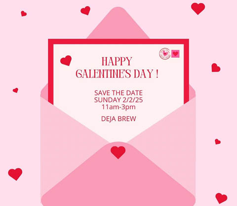 galentines event deja brew pulaski 2.2.2025