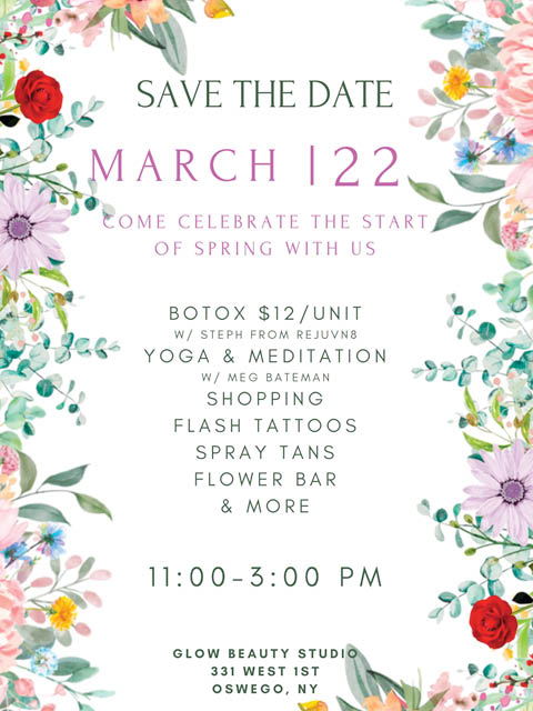 glow beauty studio shopping event 3.22.2025