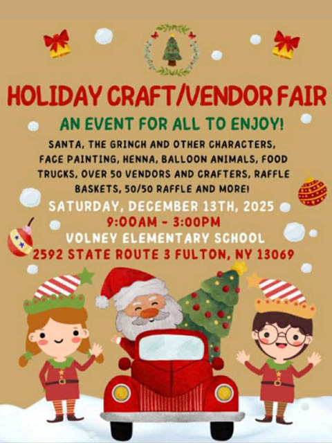 holiday craft vendor fair volney elementary 12.13.2025