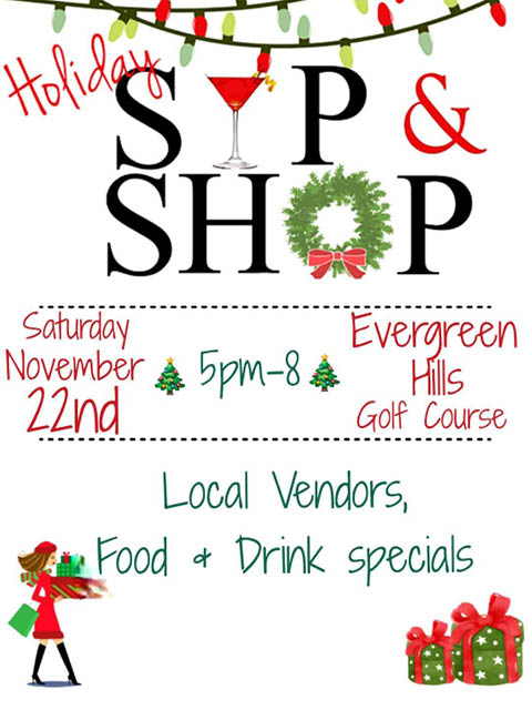 holiday sip shop evergreen golf course 11.22.2025